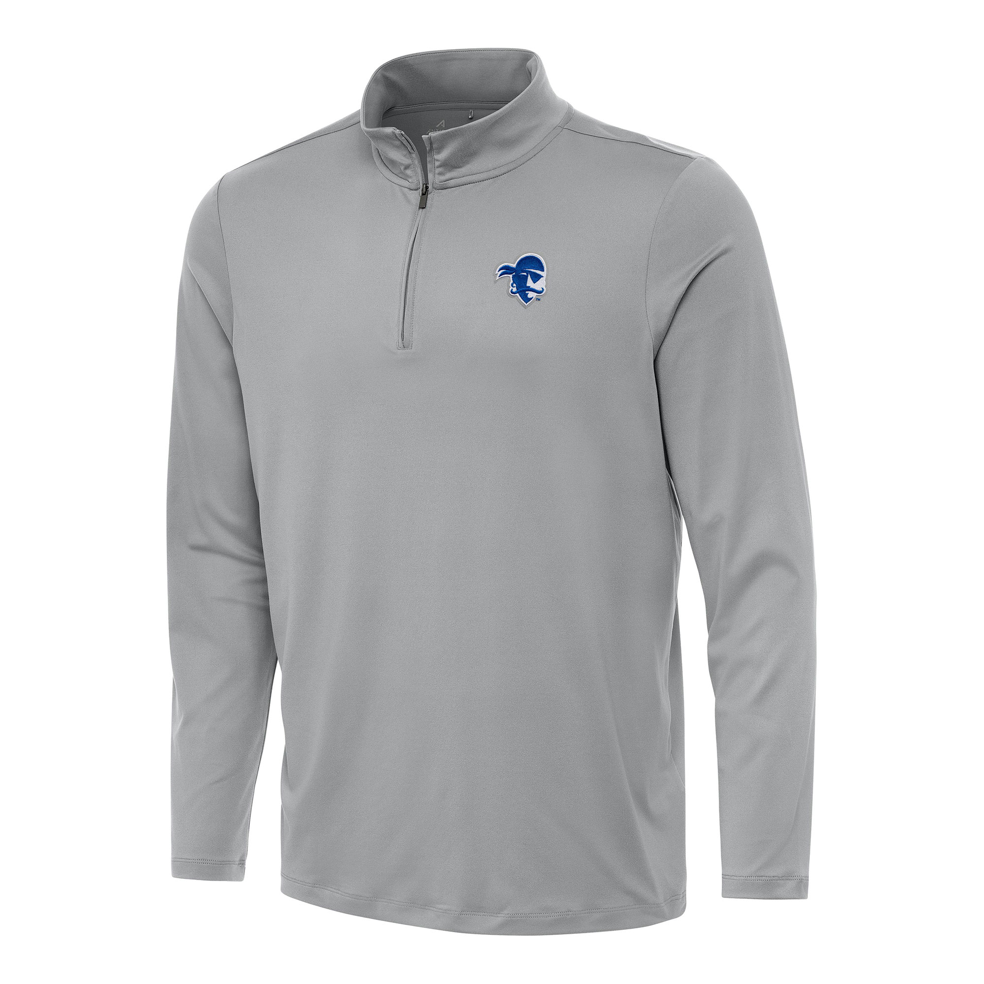 Men's Antigua Gray Seton Hall Pirates Reprocess Quarter-Zip Top