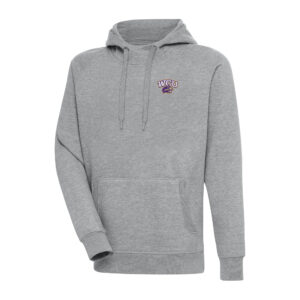 Men's Antigua Heather Gray Western Carolina Catamounts Big & Tall Victory Raglan Pullover Hoodie