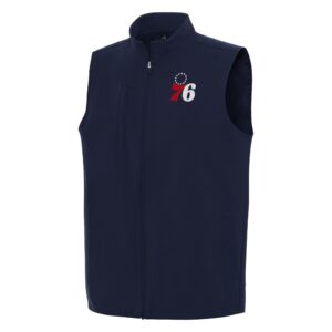 Men's Antigua Navy Philadelphia 76ers Regard Full-Zip Vest