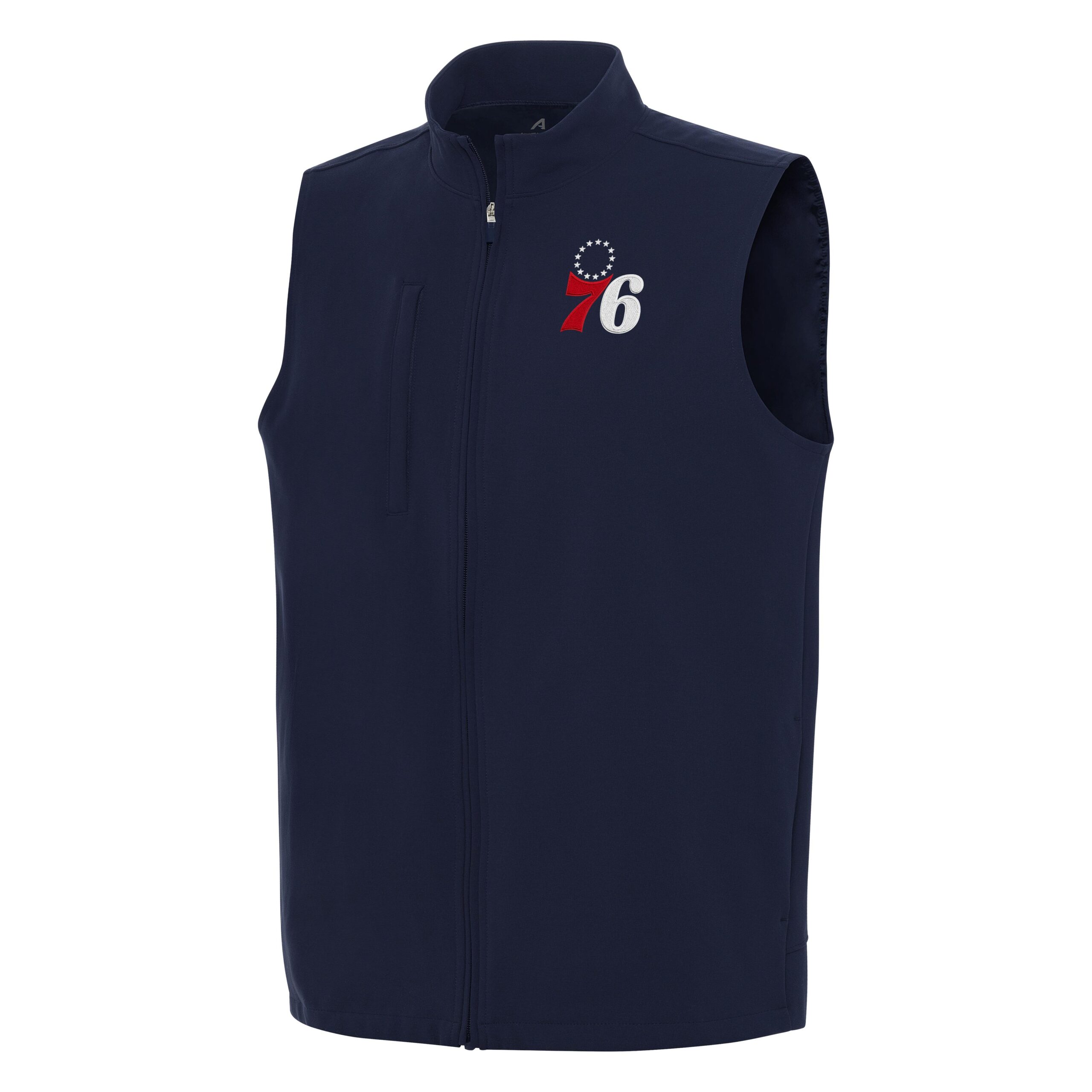 Men's Antigua Navy Philadelphia 76ers Regard Full-Zip Vest