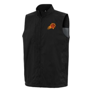 Men's Antigua  Black Phoenix Suns Brisk Full-Zip Vest