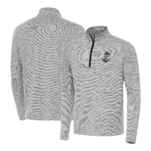 Men's Antigua Black Navy Midshipmen Cause Quarter-Zip Top