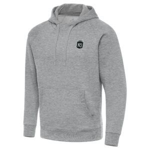 Men's Antigua Heather Gray NJ/NY Gotham FC Victory Pullover Hoodie