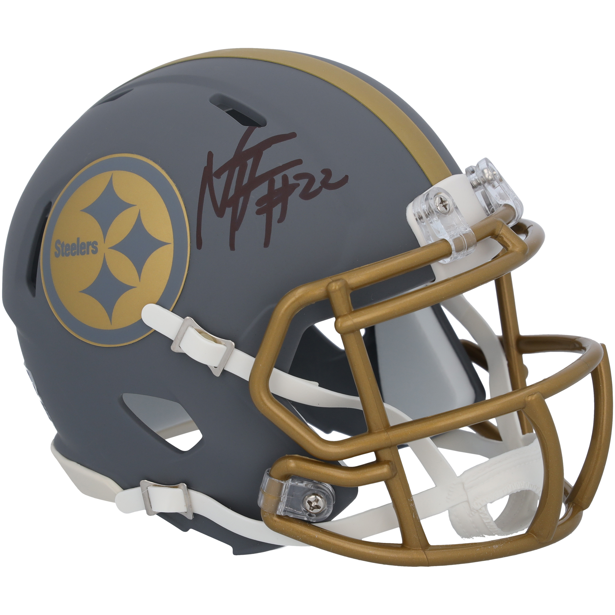 Najee Harris Pittsburgh Steelers Autographed Riddell Slate Speed Mini Helmet
