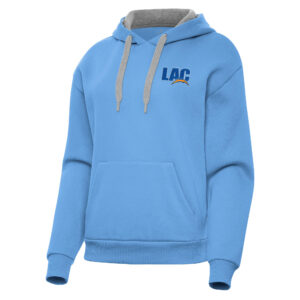 Women's Antigua  Powder Blue Los Angeles Chargers Victory Pullover Hoodie