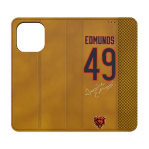 Keyscaper Tremaine Edmunds Brown Chicago Bears Folio iPhone Case