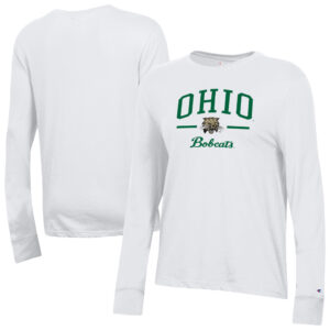 Women's Champion  White Ohio Bobcats Core Long Sleeve T-Shirt