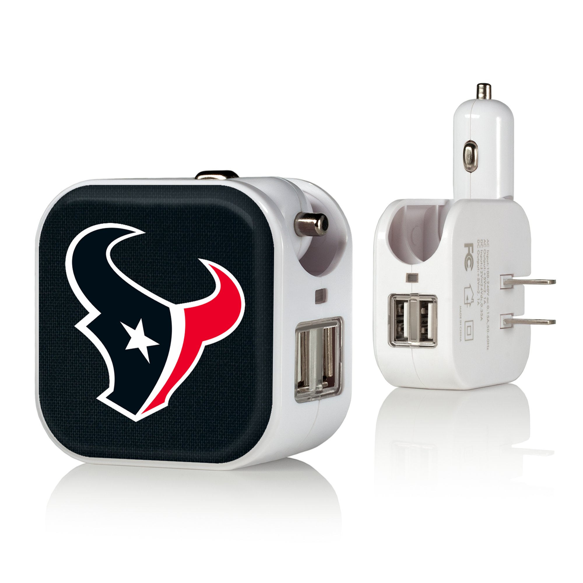 Houston Texans Solid Design USB Charger