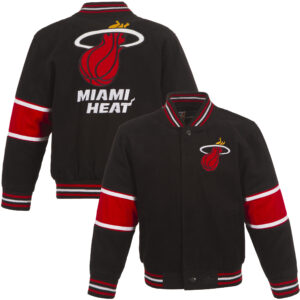 Preschool JH Design Black Miami Heat Full-Zip Jacket