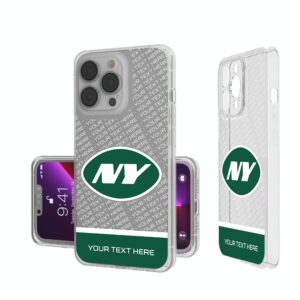 New York Jets Personalized Endzone Plus Design iPhone Clear Case