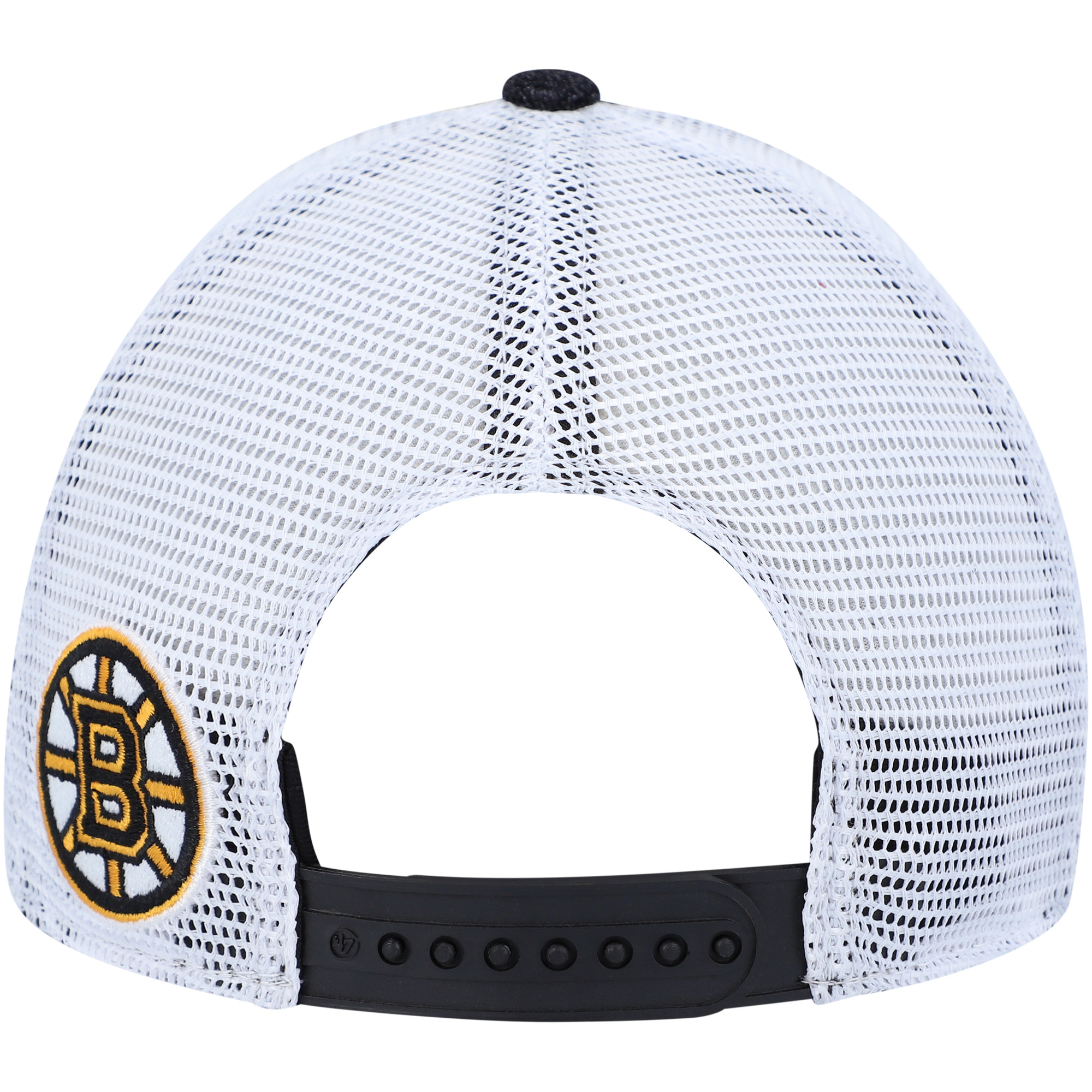 Women's '47 Black/White Boston Bruins Encore MVP Trucker Snapback Hat - Image 5