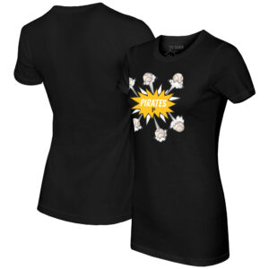 Women's Tiny Turnip Black Pittsburgh Pirates Baseball Pow T-Shirt