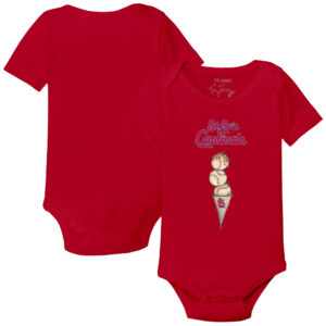 Infant Tiny Turnip Red St. Louis Cardinals Triple Scoop Bodysuit