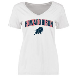 Women's White Howard Bison Proud Mascot T-Shirt