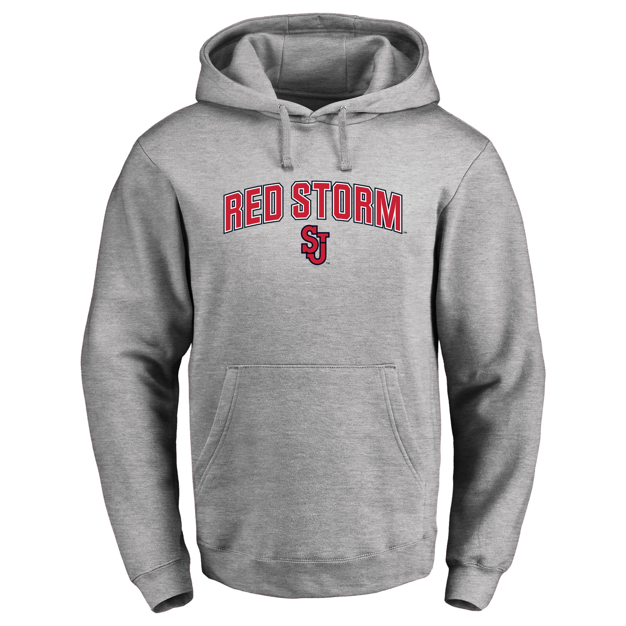 Men's Ash St. John's Red Storm Proud Mascot Pullover Hoodie - Image 2