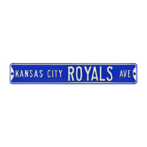 Blue Kansas City Royals 6" x 36" Steel Ave Sign Wall Art