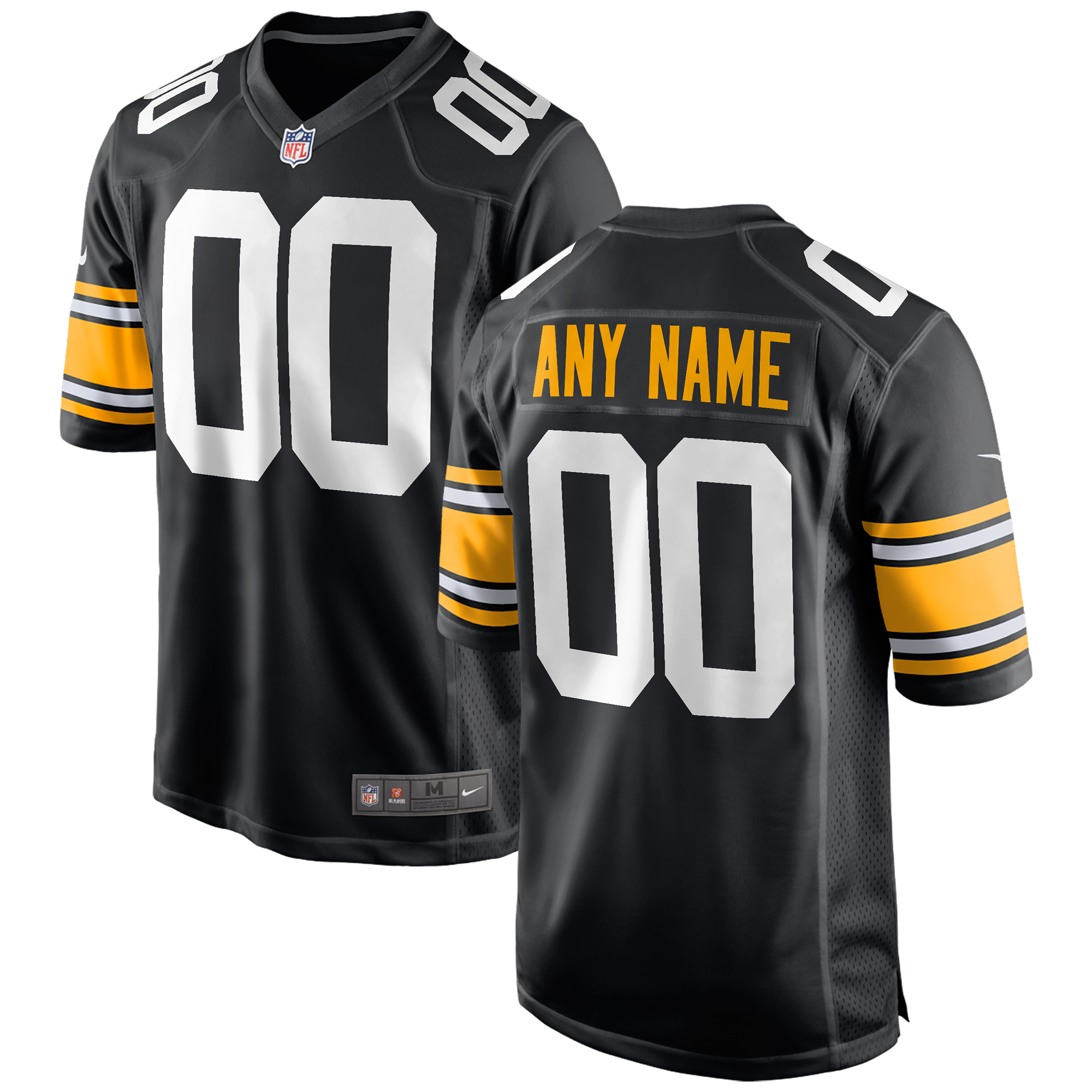 Youth Nike Black Pittsburgh Steelers Alternate Custom Game Jersey - Image 6