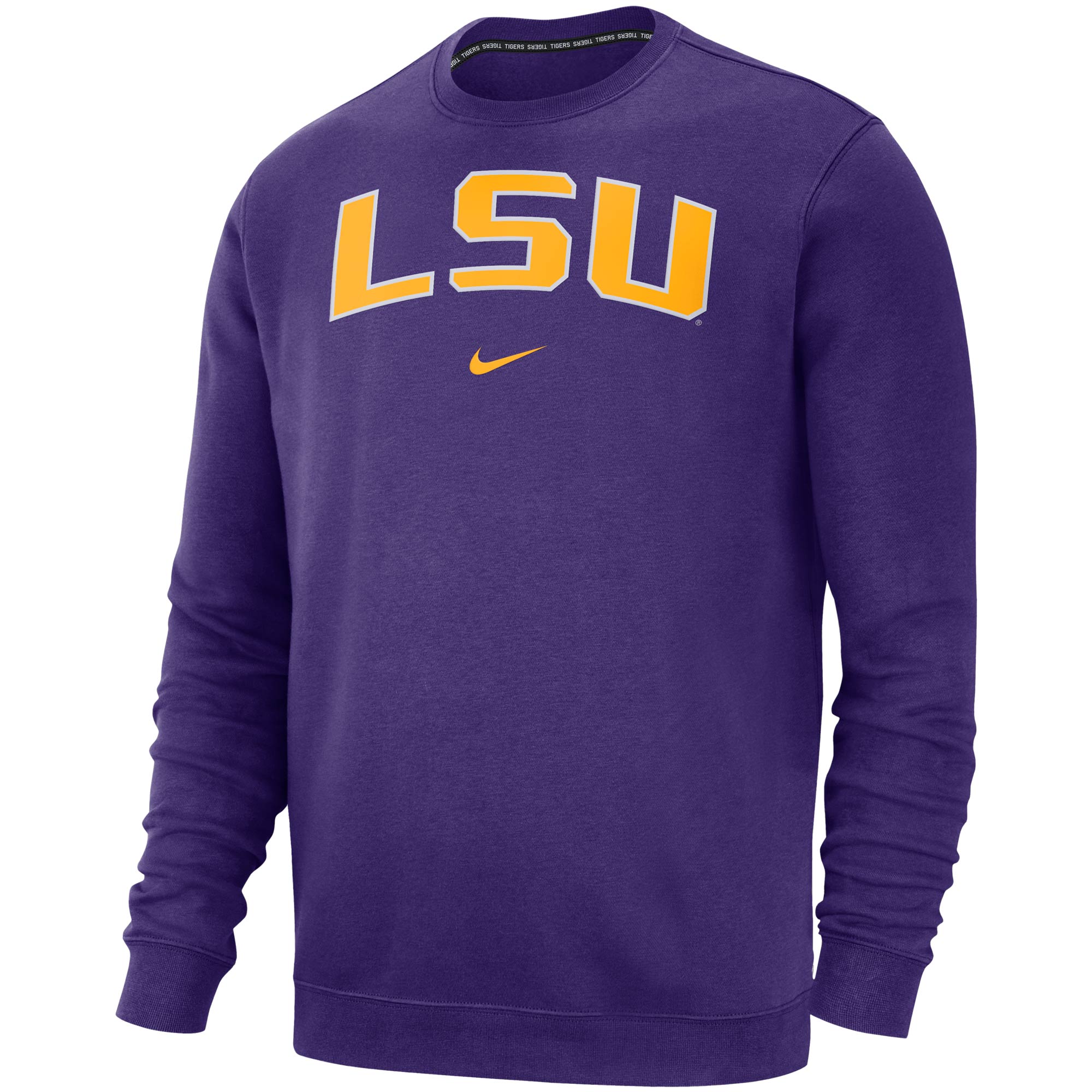 Men's Nike Purple LSU Tigers Club Fleece Sweatshirt - Image 3