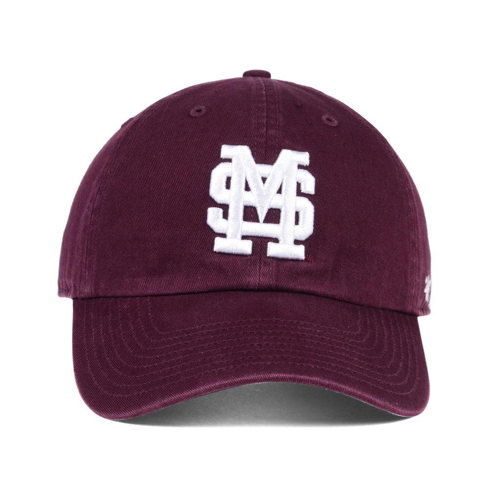 Men's '47 Maroon Mississippi State Bulldogs Vintage Clean Up Adjustable Hat - Image 7