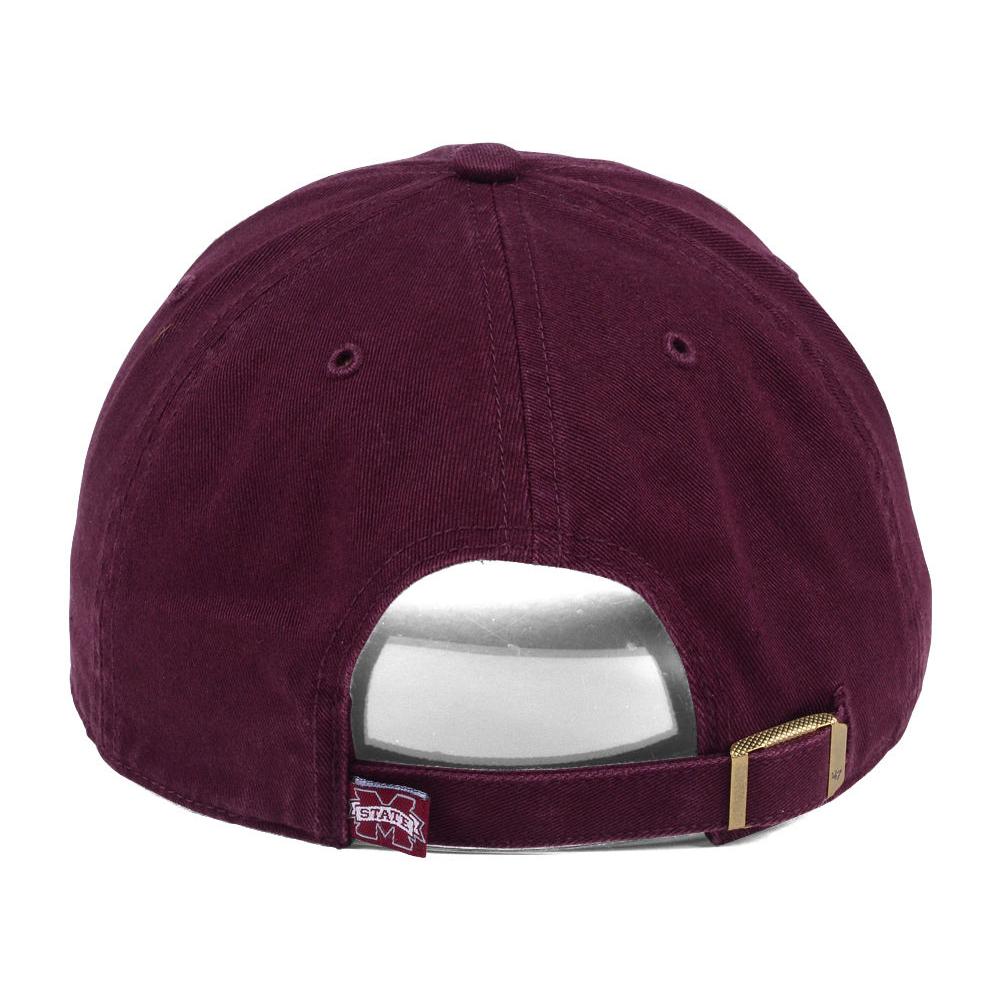Men's '47 Maroon Mississippi State Bulldogs Vintage Clean Up Adjustable Hat - Image 5
