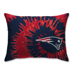 New England Patriots Tie Dye Plush Bed Pillow - Blue