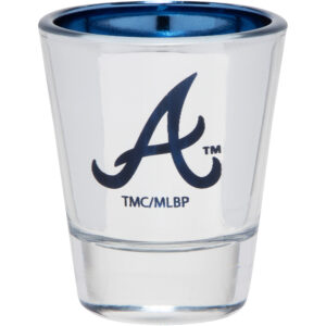 Atlanta Braves 2oz. Electroplated Shot Glass