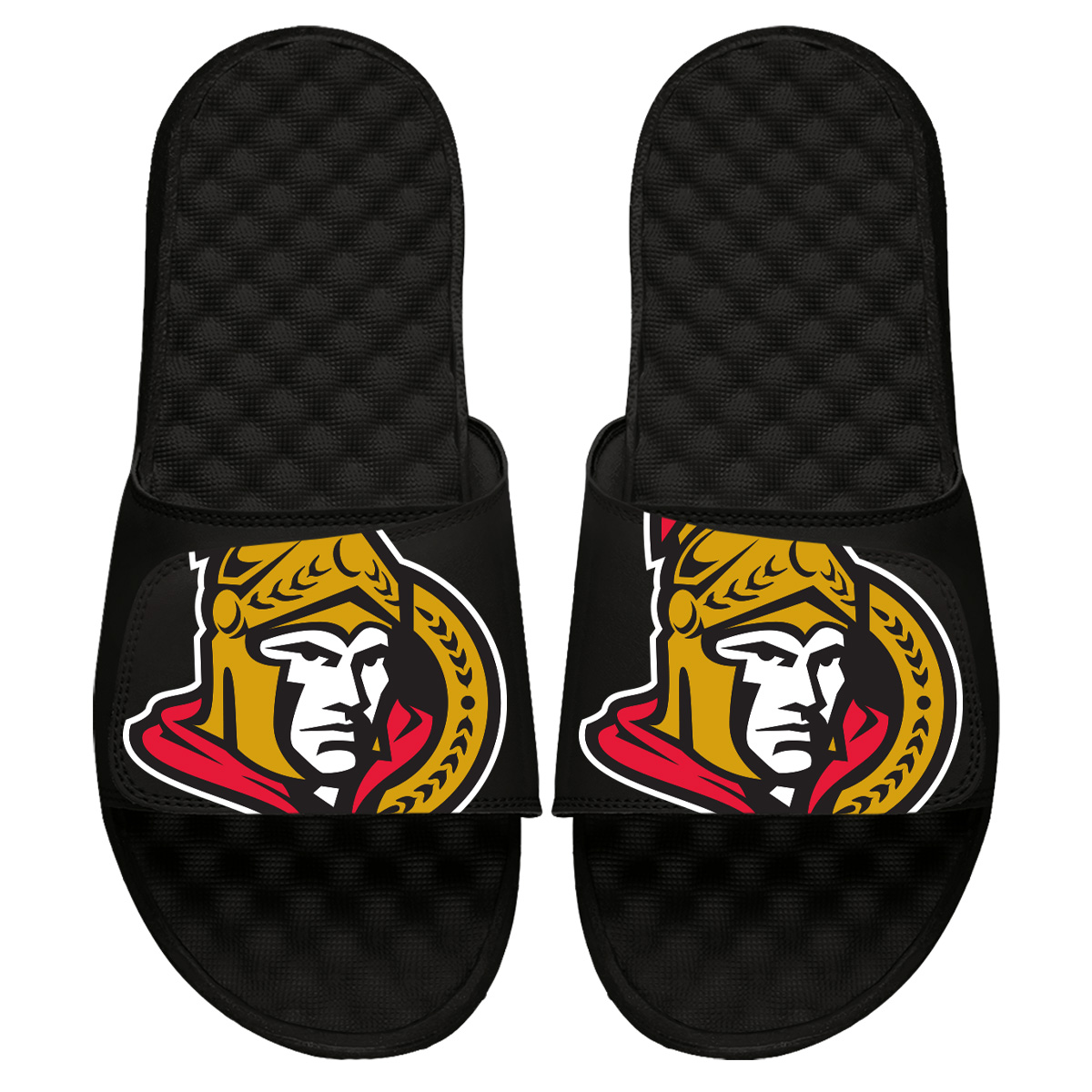 Youth ISlide Black Ottawa Senators Blown Up Logo Slide Sandals