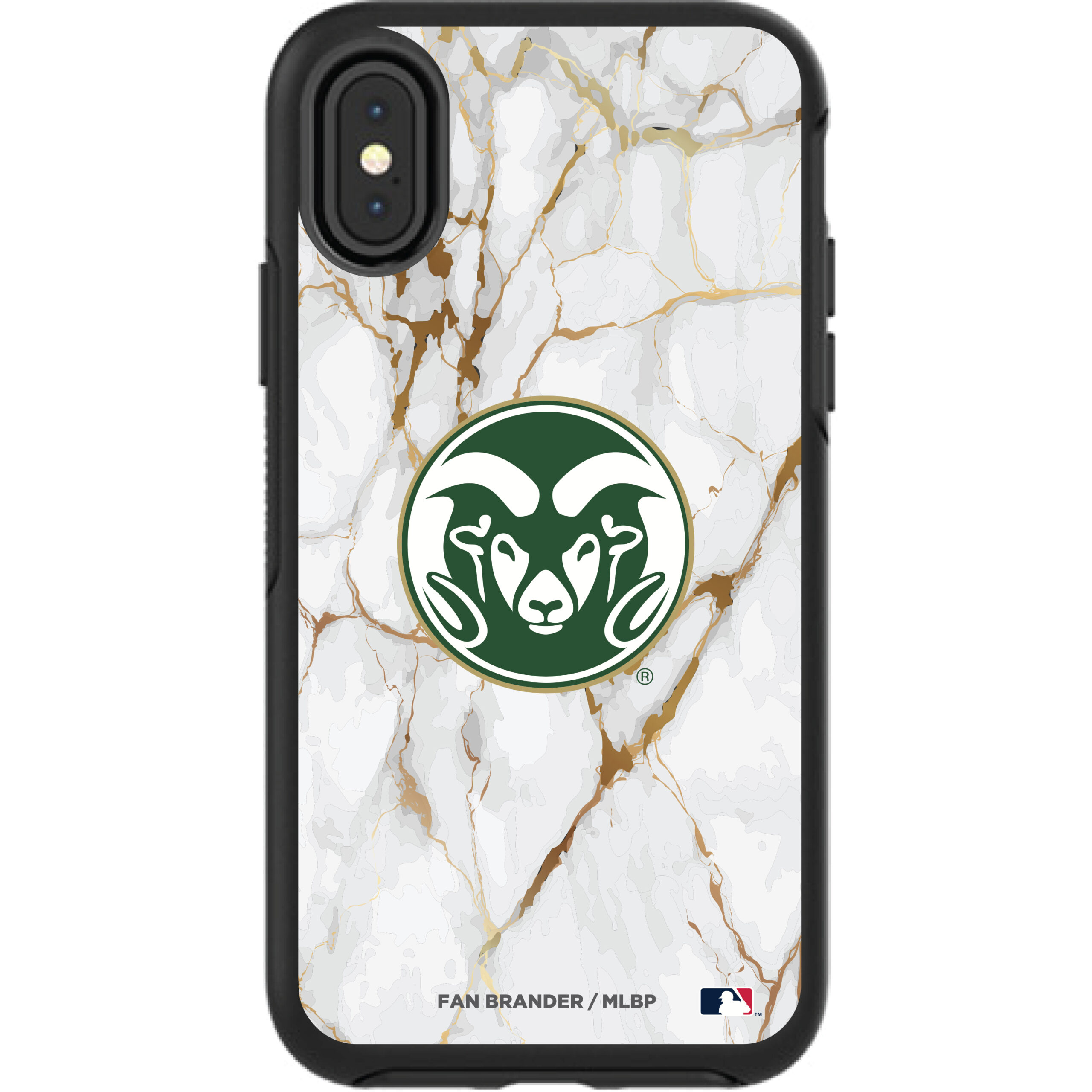 Black Colorado State Rams iPhone Symmetry Marble Case