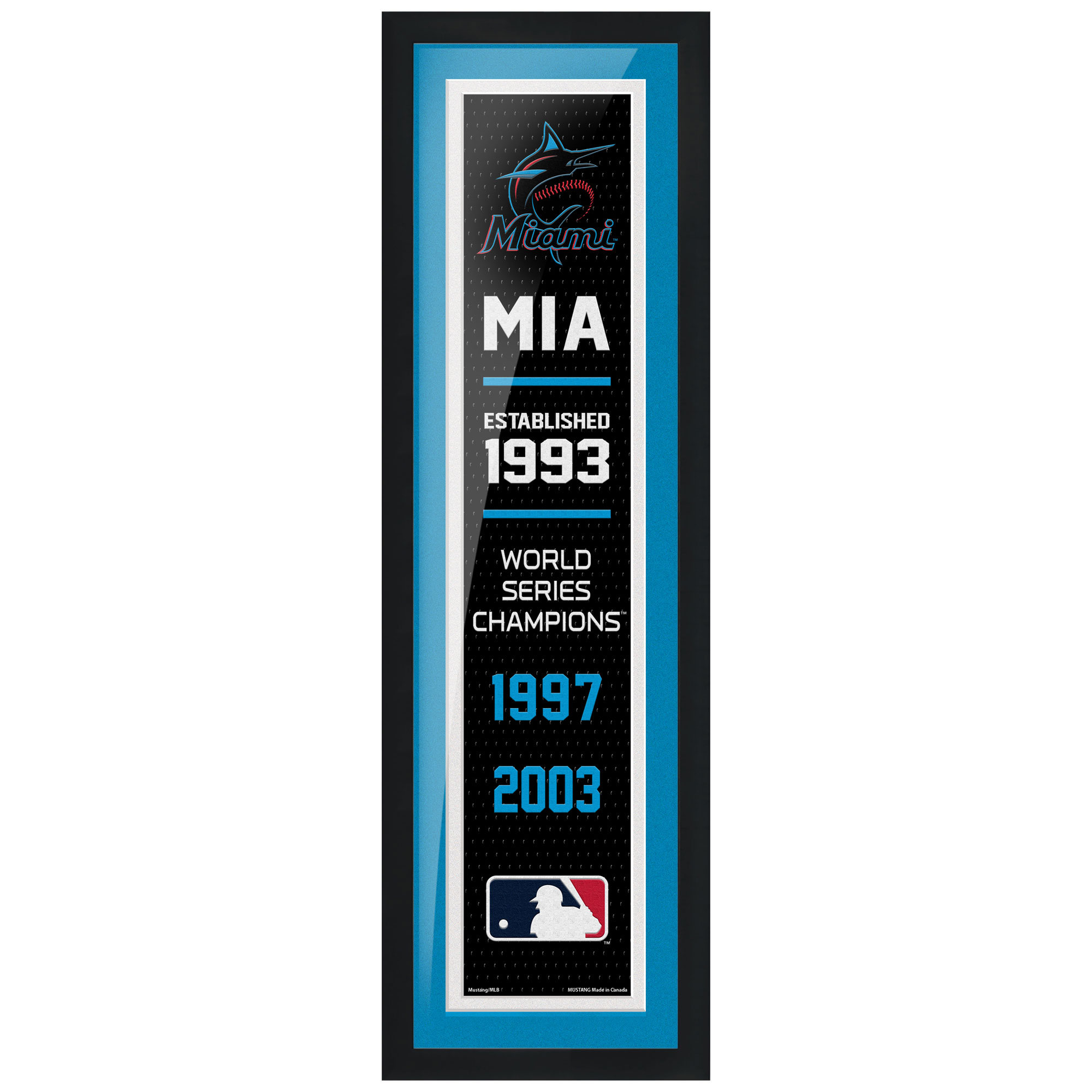 Miami Marlins 6'' x 22'' Empire Framed Artwork