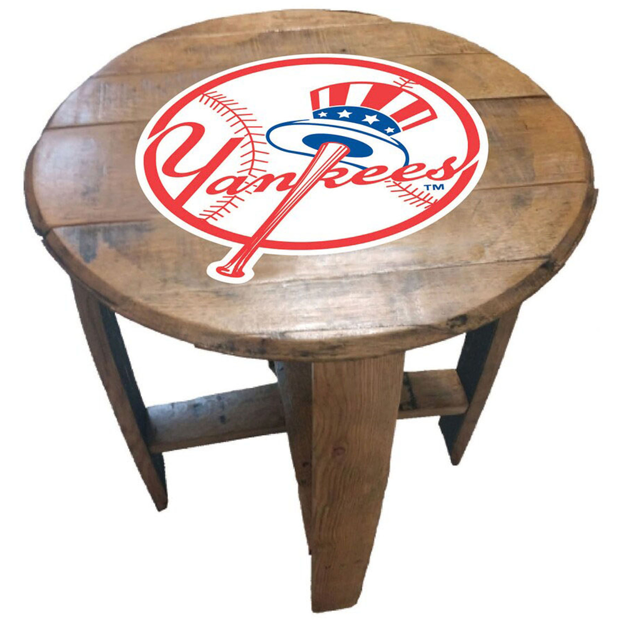 Imperial New York Yankees Oak Barrel Table - Image 2