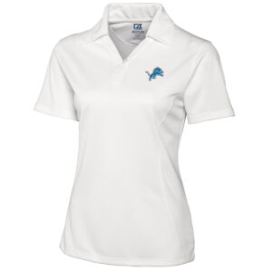 Women's Cutter & Buck White Detroit Lions DryTec Genre Polo