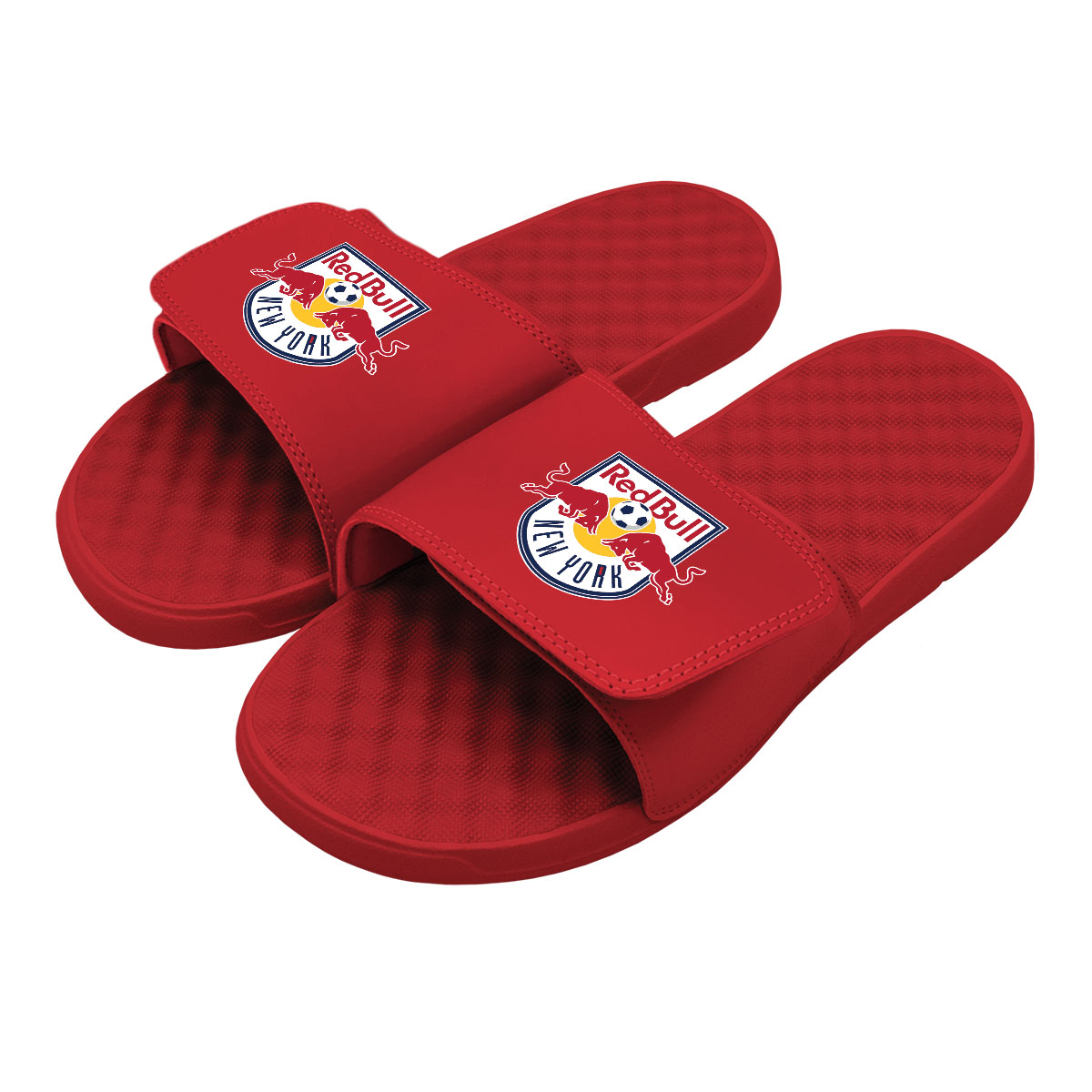 Men's ISlide Red New York Red Bulls Primary Logo Slide Sandals