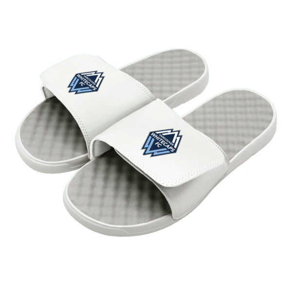 Youth ISlide White/Gray Vancouver Whitecaps FC Primary Logo Slide Sandals
