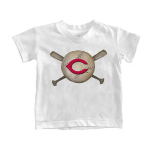 Youth Tiny Turnip White Cincinnati Reds Baseball Crossbats T-Shirt