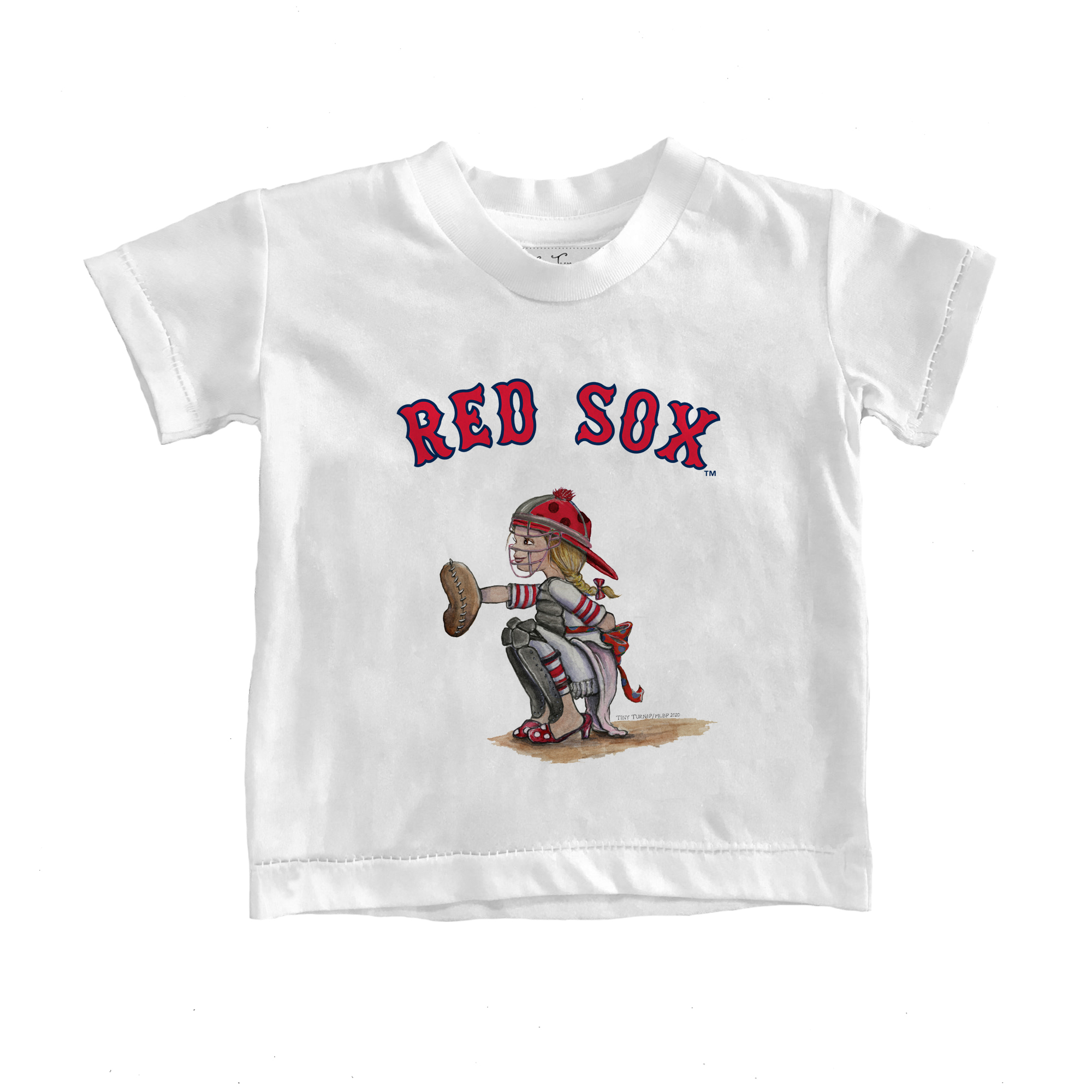 Youth Tiny Turnip White Boston Red Sox Kate the Catcher T-Shirt