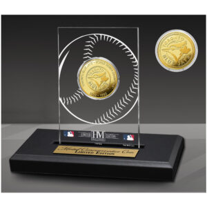 Highland Mint Toronto Blue Jays 2-Time World Series Champions Acrylic Gold Coin Desk Top Display
