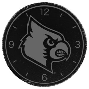 Gray Louisville Cardinals 12'' Slate Clock