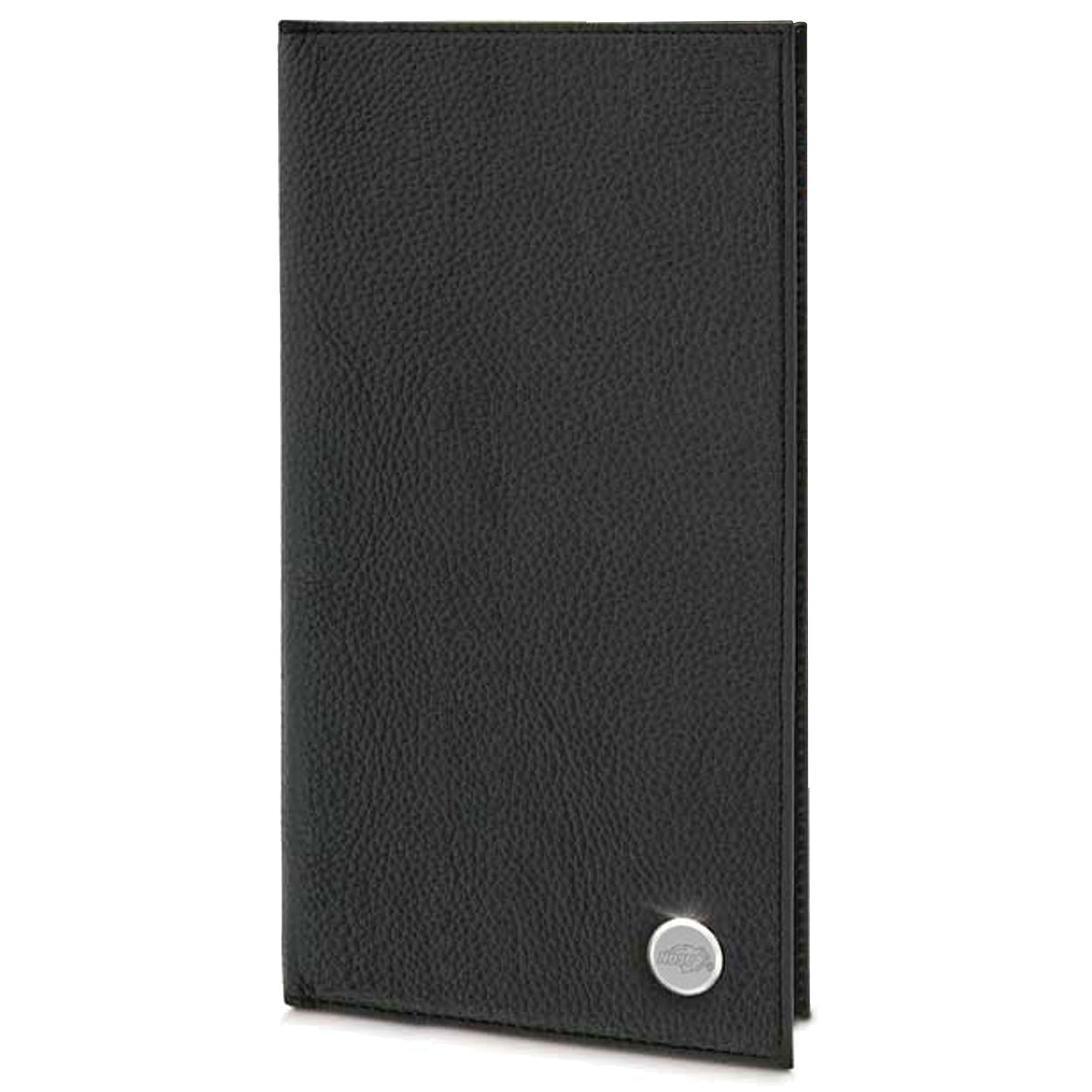 Black NDSU Bison Leather Passport Wallet
