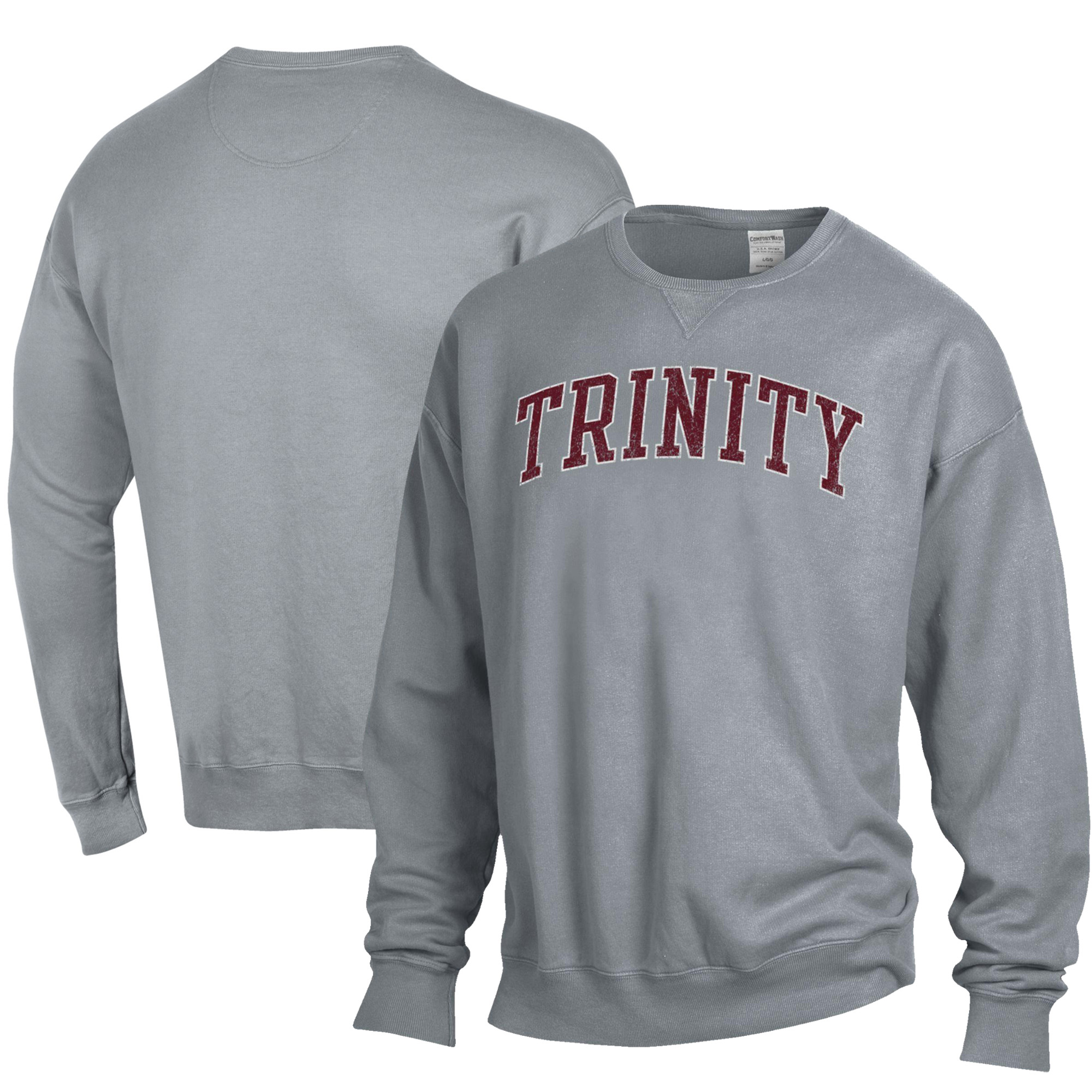 Men's ComfortWash Gray Trinity Tigers Garment Dyed Pullover Sweatshirt - Image 2