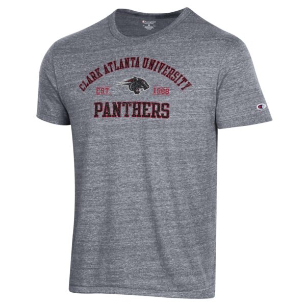 Men's Champion Heathered Gray Clark Atlanta University Panthers Ultimate Tri-Blend T-Shirt - Image 6