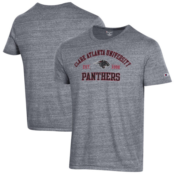 Men's Champion Heathered Gray Clark Atlanta University Panthers Ultimate Tri-Blend T-Shirt