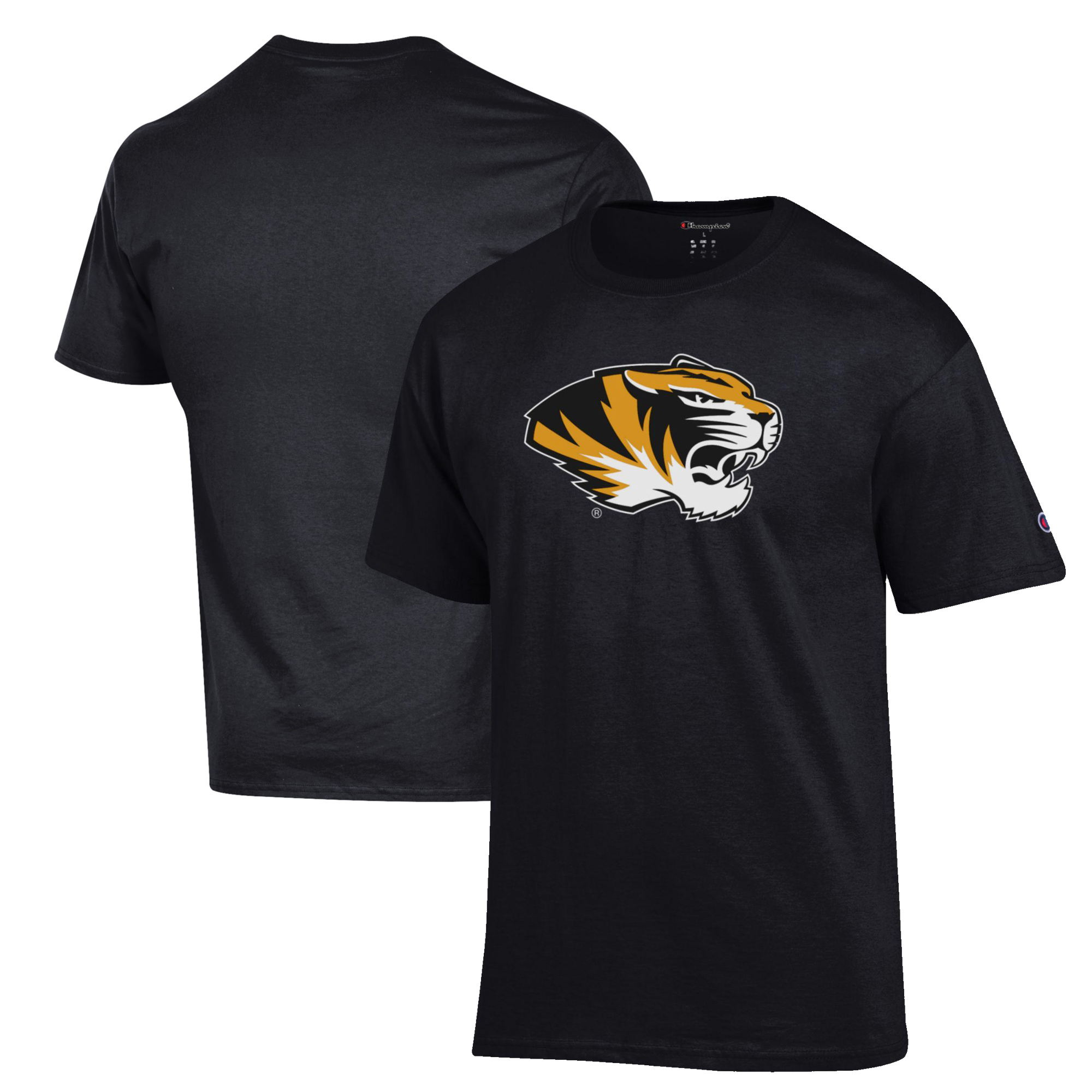 Men's Champion Black Missouri Tigers Primary Jersey T-Shirt - Image 2