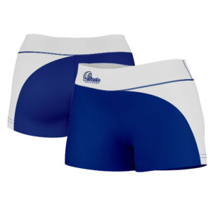 Women's Blue/White Drake Bulldogs Plus Size Curve Side Shorts