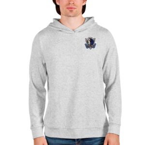 Men's Antigua Heathered Gray Dallas Mavericks Absolute Pullover Hoodie
