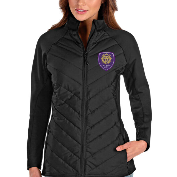 Women's Antigua Black Orlando City SC Altitude Full-Zip Jacket