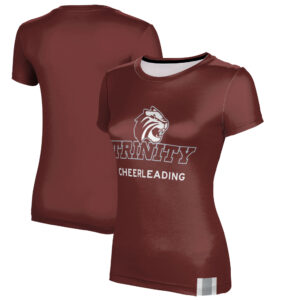 Women's Maroon Trinity Tigers Cheerleading T-Shirt