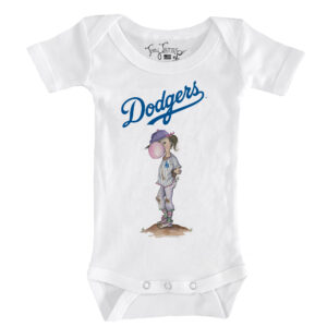Infant Tiny Turnip White Los Angeles Dodgers Bubbles Bodysuit