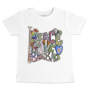 Toddler Tiny Turnip White New York Mets Peace Love Baseball T-Shirt