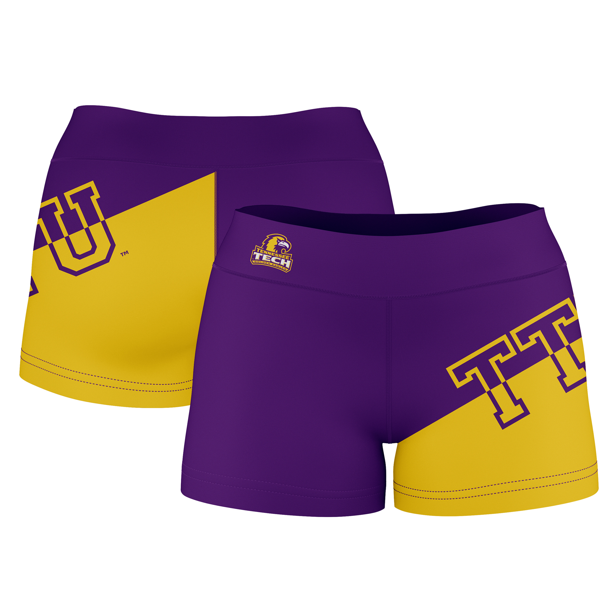 Women's Purple Tennessee Tech Golden Eagles Color Block Shorts