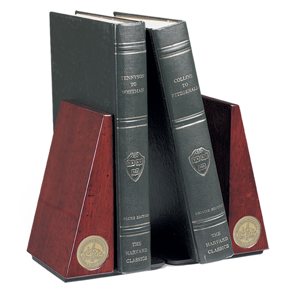 Gold Winston-Salem State Rams Rosewood Bookends